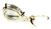 E327, Teardrop Mystic Fire Topaz, 14KY Gold Leverback Earrings