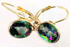 E001, Mystic Fire Topaz, 14KY Gold  Leverback Earrings