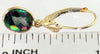 E001, Mystic Fire Topaz, 14KY Gold  Leverback Earrings