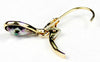 E021, Mystic Fire Topaz, 14KY Gold Leverback Earrings