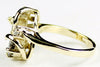 R016, 2cts Mystic Fire Topaz set in a Gold Ring with 3 cz accents