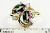 R016, 2cts Mystic Fire Topaz set in a Gold Ring with 3 cz accents