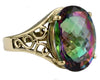 R049, 12ct Mystic Fire Topaz set in a Gold Ring