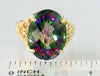 R049, 12ct Mystic Fire Topaz set in a Gold Ring