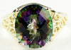 R057, 6ct Mystic Fire Topaz set in a Gold Ring