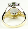 R057, 6ct Mystic Fire Topaz set in a Gold Ring
