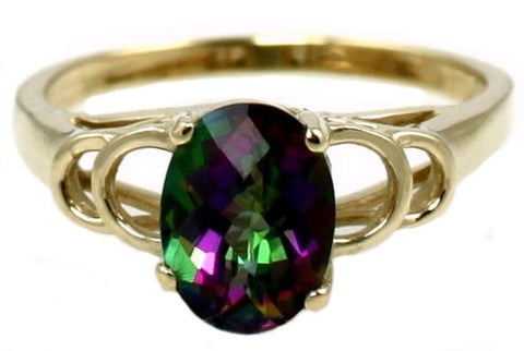 R300, 1.5ct Mystic Fire Topaz set in a Gold Ring