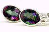 SE001, Mystic Fire Topaz, 925 Sterling Silver Leverback Earrings