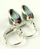 SE101, Mystic Fire Topaz, 925 Sterling Silver Leverback Earring