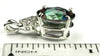 SP087, 8 ct Mystic Fire Topaz, 925 Sterling Silver Pendant w/ 3 5pt CZ Accents