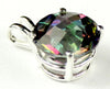 SP088, 12 ct Mystic Fire Topaz, 925 Sterling Silver Pendant