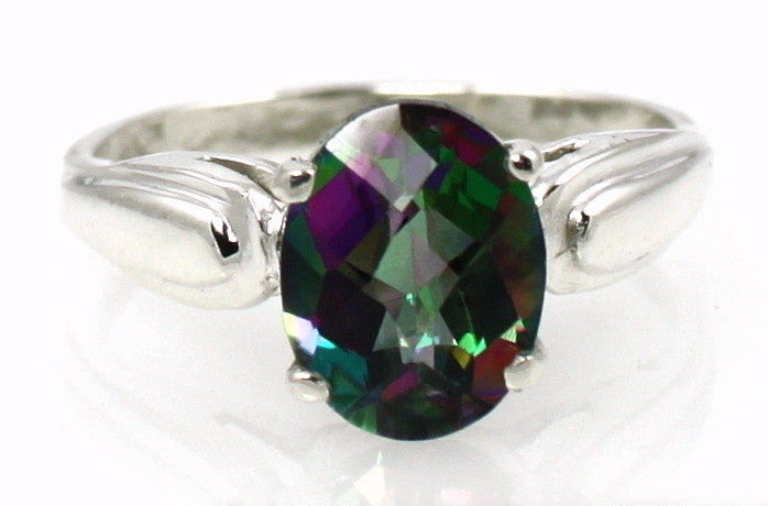 SR058, 2.3ct Mystic Fire Topaz set in a Sterling SIlver Ring