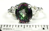 SR154, 6ct Mystic Fire Topaz set in a Sterling SIlver Angel Ring