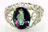 SR162, 3.3ct Mystic Fire Topaz set in a Sterling SIlver Ring