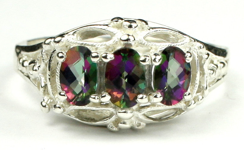 SR163, 1.5tcw Mystic Fire Topaz set in a Sterling SIlver Ring