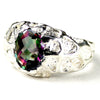 SR168, 3.3ct Mystic Fire Topaz set in a Sterling SIlver Men's Nugget Style Ring