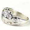 SR168, 3.3ct Mystic Fire Topaz set in a Sterling SIlver Men's Nugget Style Ring