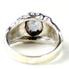 SR168, 3.3ct Mystic Fire Topaz set in a Sterling SIlver Men's Nugget Style Ring
