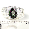 SR168, 3.3ct Mystic Fire Topaz set in a Sterling SIlver Men's Nugget Style Ring