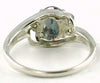 SR176, 1.5ct Mystic Fire Topaz set in a Sterling SIlver Ring w/ 2 CZ Accents