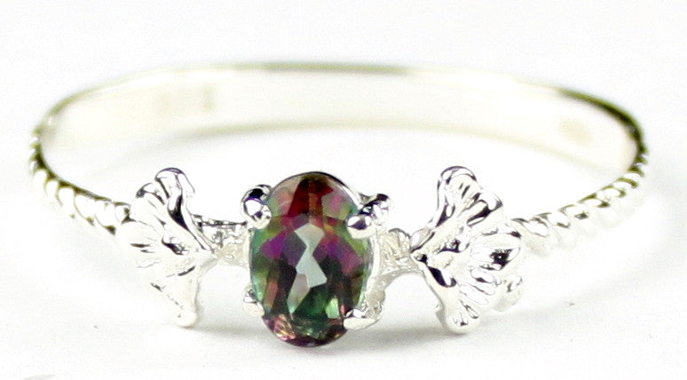 SR192, 1/2 ct Mystic Fire Topaz set in a Sterling SIlver Ring
