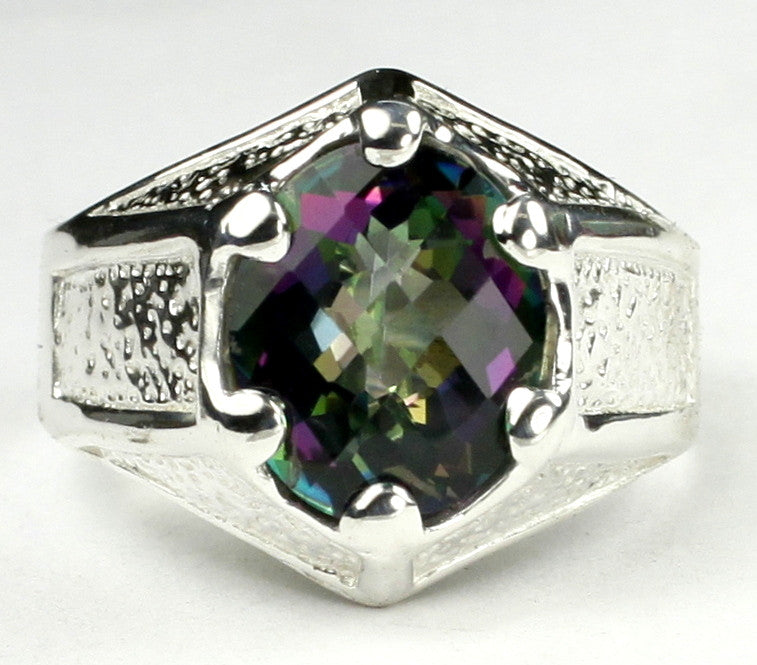 SR234, 6 ct Mystic Fire Topaz set in a Sterling SIlver Ring