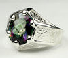 SR234, 6 ct Mystic Fire Topaz set in a Sterling SIlver Ring