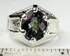 SR234, 6 ct Mystic Fire Topaz set in a Sterling SIlver Ring