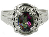 SR284, 1.5 ct Mystic Fire Topaz set in a Sterling SIlver Ring