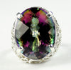 SR291, 22 ct Massive Mystic Fire Topaz set in a Sterling SIlver Ring