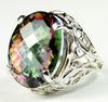 SR291, 22 ct Massive Mystic Fire Topaz set in a Sterling SIlver Ring