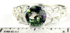 SR292, 2ct round Mystic Fire Topaz set in a Sterling SIlver Butterfly Ring