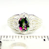 SR365, 1.5 cts Mystic Fire Topaz set in a Beaded Sterling SIlver Ring