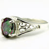 SR305, 1.5 cts Mystic Fire Topaz set in a Sterling SIlver Ring